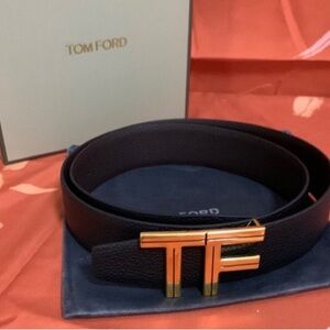 Premium Tom Ford T-buckle belt with premium texture